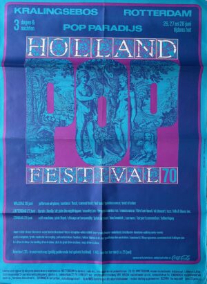 Holland Pop Festival Kralingen concert poster (1970) - Blue version